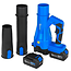 GEKO Draadloze bladblazer 21 V met 2 x 4000 mAh accu en luchtsnelheid tot 260 km/h