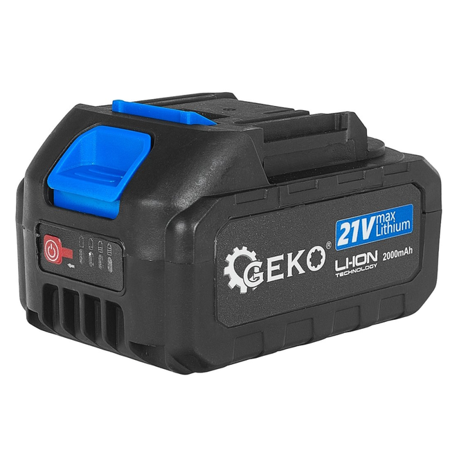 GEKO Draadloze bladblazer 21 V met 2 x 4000 mAh accu en luchtsnelheid tot 260 km/h