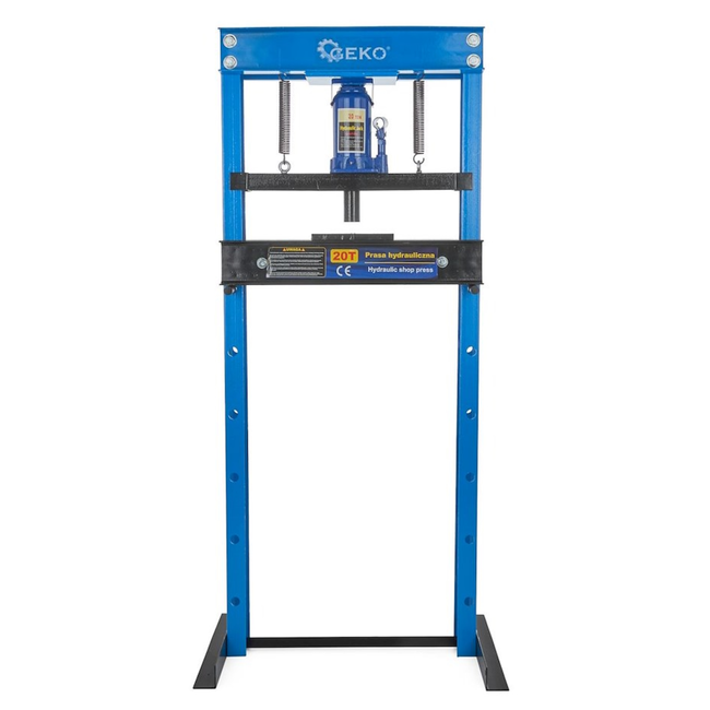 GEKO 20 ton hydraulische pers met verstelbare tafel en 180 mm slag