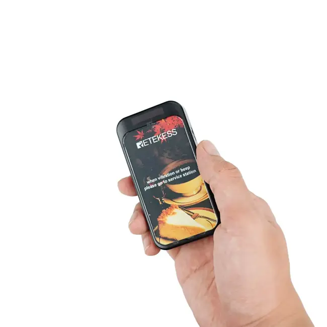 Retekess Horeca oproepsysteem - polycarbonaat - IP67 waterdicht, 500 m - zwart - 10 ontvangers - muurmontage, uitbreidbaar