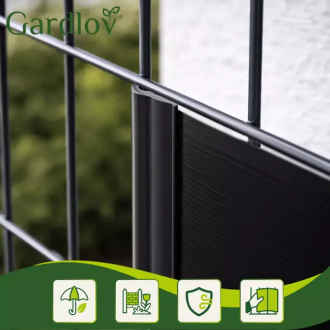 Gardlov Schermband Klemmen - Antraciet - Set van 10 Stuks