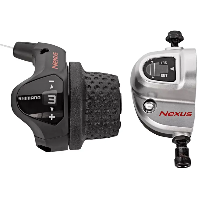 Shimano 3-speed draaishifter met kabel en shiftbox - ergonomisch ontwerp - 1800 mm kabel