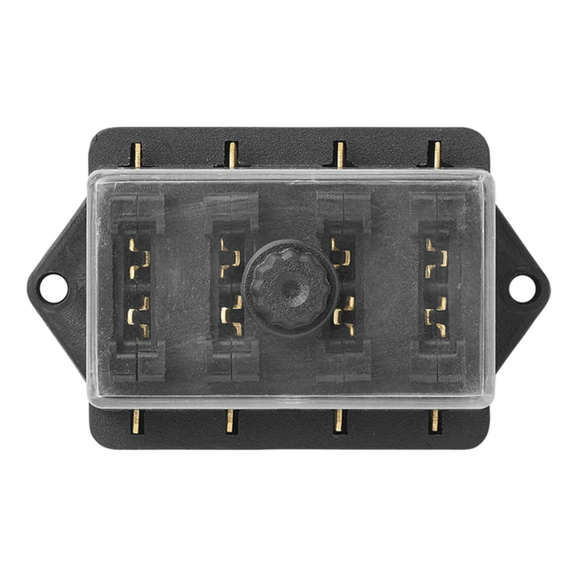 ProPlus Waterdichte verbindingsdoos - 4-polig - voor 4 steekzekeringen - max. 30 amp - transparant deksel