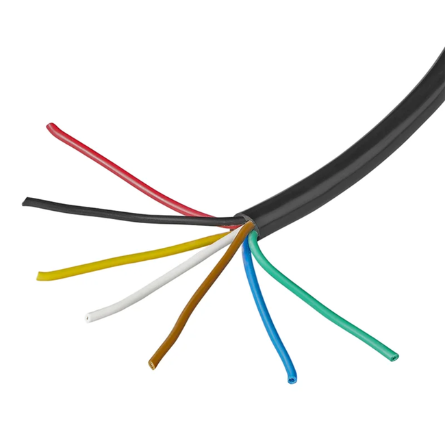 ProPlus 7-polige aanhangwagenkabel - 50 meter - 0,75 mm dikte - zwart