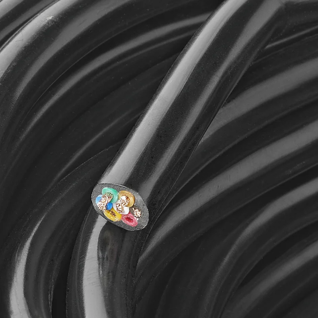 ProPlus 7-polige aanhangwagenkabel - 50 meter - 0,75 mm dikte - zwart