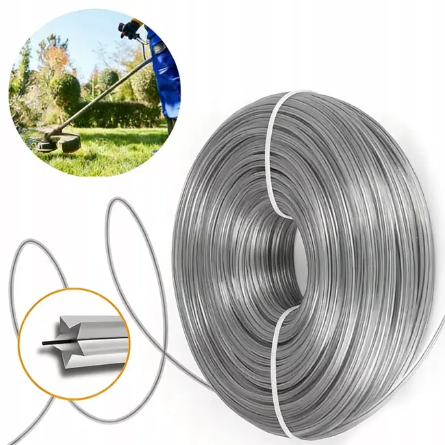 John Gardener Nylon trimmerdraad - vierkant - 3,0 mm - 50 m - versterkt