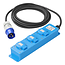ProPlus Stekkerdoos - 3-weg Schuko - 5 meter - IP44 - Neopreen kabel