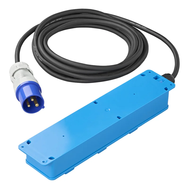 ProPlus Stekkerdoos - 3-weg Schuko - 5 meter - IP44 - Neopreen kabel
