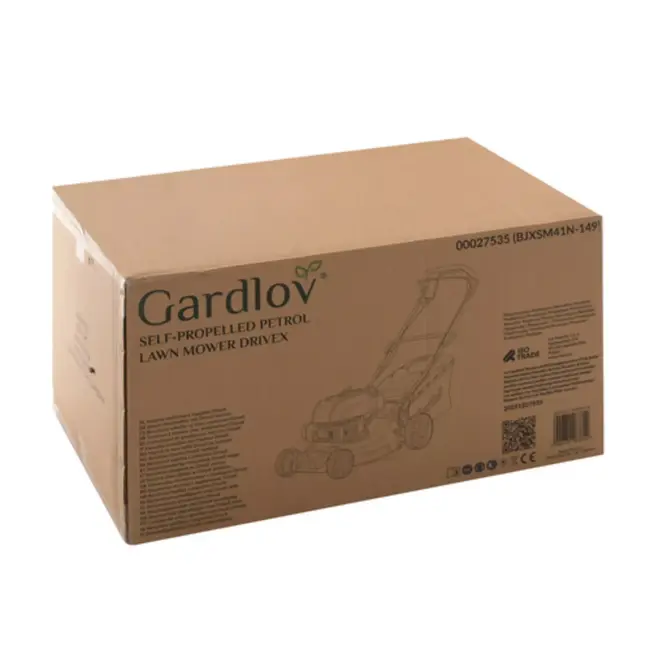 Gardlov Krachtige benzine grasmaaier met 50 liter opvangbak en 8 maaihoogtes en 40,6 cm maaibreedte