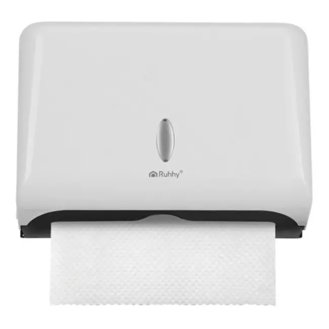 Ruhhy handdoek dispenser wit 27 cm voor ZZ gevouwen papieren handdoeken