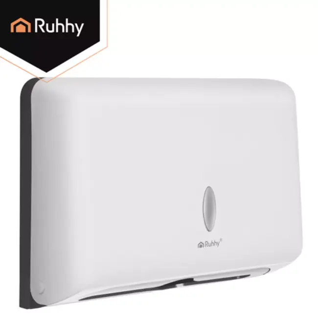 Ruhhy handdoek dispenser wit 27 cm voor ZZ gevouwen papieren handdoeken