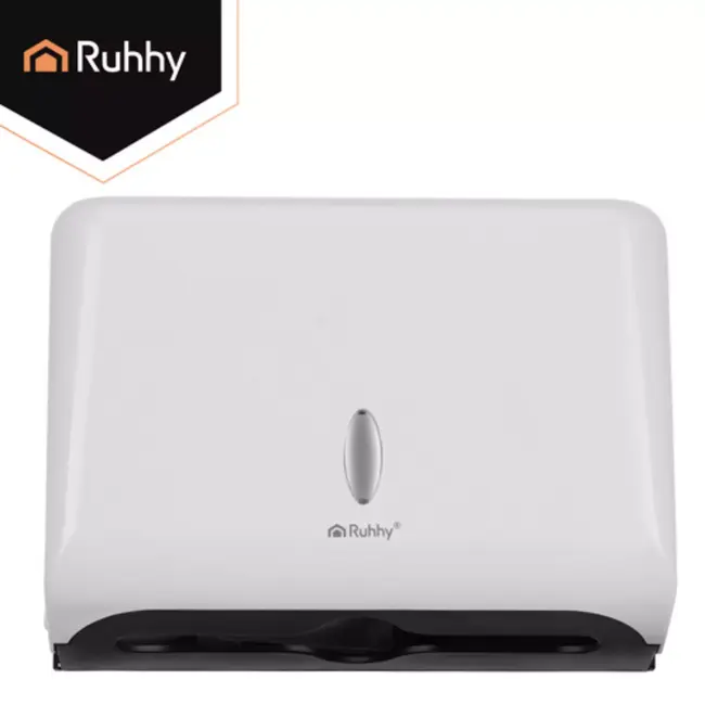 Ruhhy handdoek dispenser wit 27 cm voor ZZ gevouwen papieren handdoeken