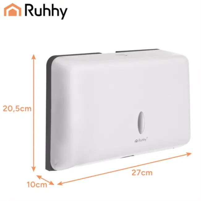 Ruhhy handdoek dispenser wit 27 cm voor ZZ gevouwen papieren handdoeken