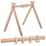 Kruzzel Houten baby gym speelstandaard 64 x 43 x 52 cm met ophangringen