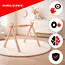 Kruzzel Houten baby gym speelstandaard 64 x 43 x 52 cm met ophangringen