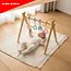 Kruzzel Houten baby gym speelstandaard 64 x 43 x 52 cm met ophangringen