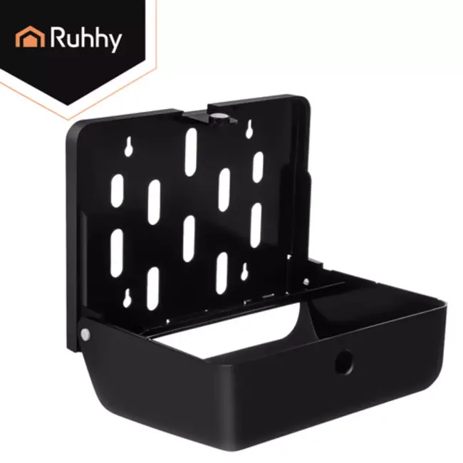 Ruhhy zwarte handdoek dispenser 27 cm voor ZZ gevouwen papieren handdoeken