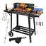 Kaminer Zwarte houtskool barbecue 93 x 41 x 86 cm met spit en rooster