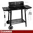 Kaminer Zwarte houtskool barbecue 93 x 41 x 86 cm met spit en rooster