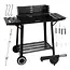 Kaminer Zwarte houtskool barbecue 93 x 41 x 86 cm met spit en rooster