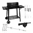 Kaminer Zwarte houtskool barbecue 93 x 41 x 86 cm met spit en rooster