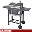 Kaminer Zwarte houtskool barbecue 82 x 51 x 117 cm met deksel en accessoires