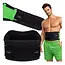 Trizand Zwart groene afslankband 120 cm met verstelbare taille 80 tot 110 cm voor fitness en ondersteuning