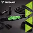 Trizand Zwart groene afslankband 120 cm met verstelbare taille 80 tot 110 cm voor fitness en ondersteuning