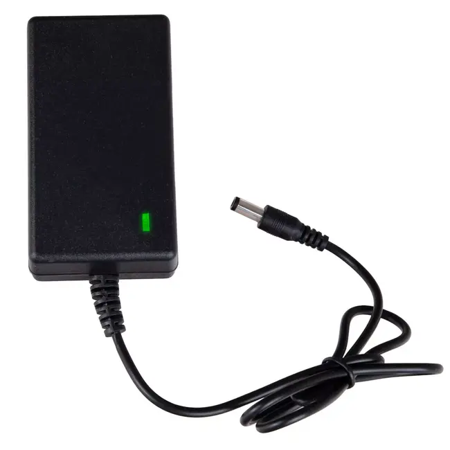 John Gardener Compacte oplader 21V zwart voor kettingzaag accu met LED indicator en 1000 mA output