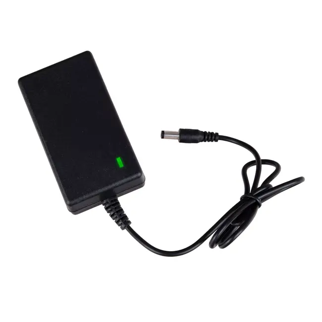 John Gardener Compacte oplader 21V zwart voor kettingzaag accu met LED indicator en 1000 mA output