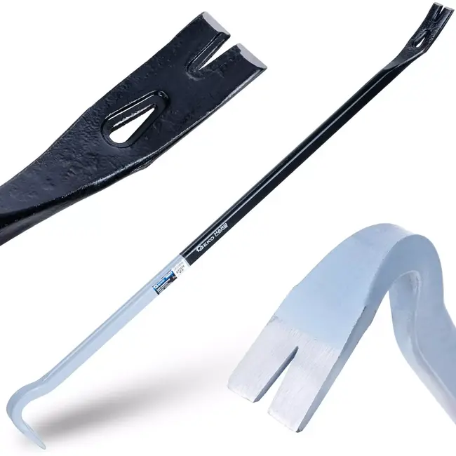 GEKO Stalen koevoet 900 mm grijs zwart voor krachtig sloopwerk en demontage