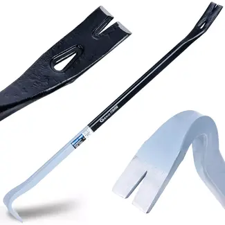 GEKO Stalen koevoet 750 mm grijs zwart voor krachtig sloopwerk en spijkers verwijderen