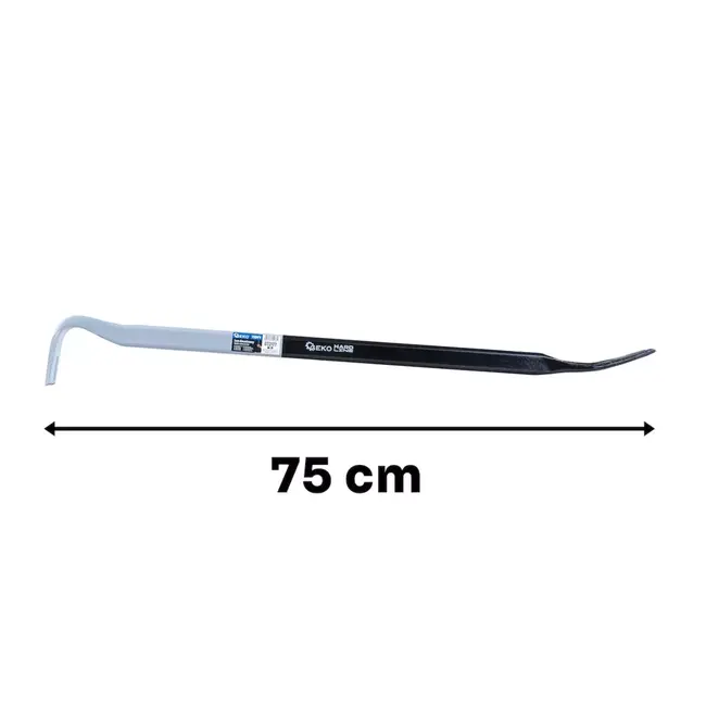 GEKO Stalen koevoet 750 mm grijs zwart voor krachtig sloopwerk en spijkers verwijderen