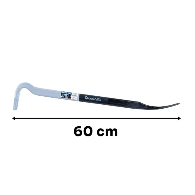 GEKO Stalen koevoet 600 mm grijs zwart voor sloopwerk en spijkers verwijderen