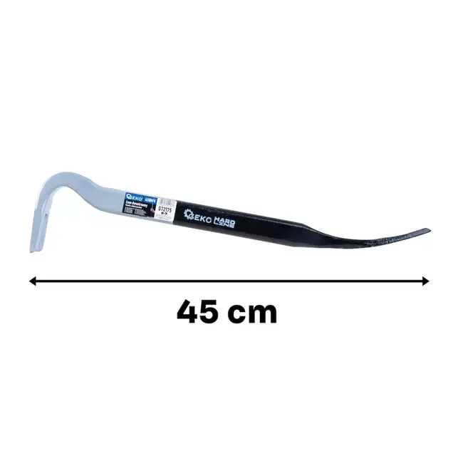 GEKO Stalen koevoet 450 mm grijs zwart voor sloopwerk en spijkers verwijderen