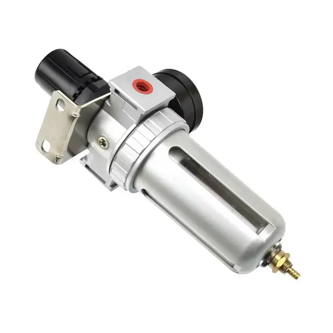 GEKO Luchtdrukregelaar 3/8 aluminium met filter en manometer tot 10 bar voor compressor