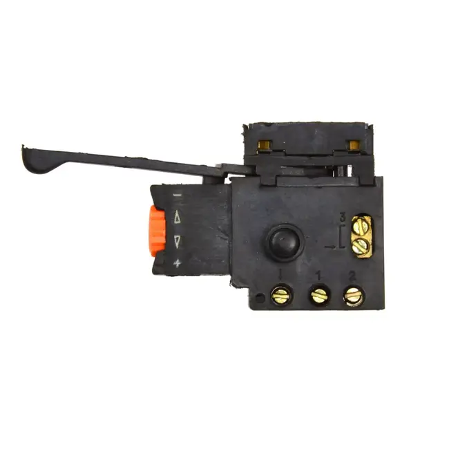 GEKO Zwarte boormachine schakelaar 79 mm met snelheidsregeling en draairichting functie