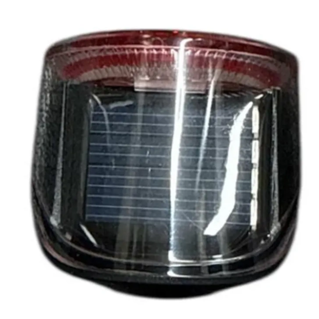 Falkx Solar LED achterlicht - Zonnecel en bewegingssensor - Montage op spatbord - 3 lumen - Rood/Zwart