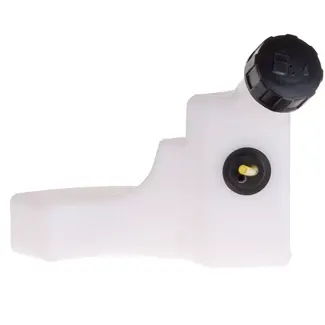 John Gardener Brandstoftank bladblazer wit zwart met dop vervangingsonderdeel voor benzine modellen