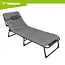Trizand Opvouwbare ligstoel met kussen 192 x 68 x 28 cm grijs met 4 standen en draagvermogen 120 kg