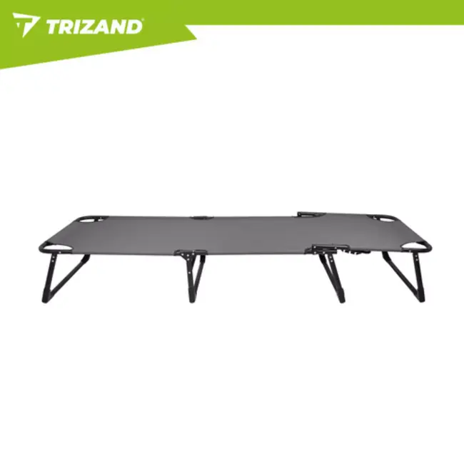 Trizand Opvouwbare ligstoel met kussen 192 x 68 x 28 cm grijs met 4 standen en draagvermogen 120 kg