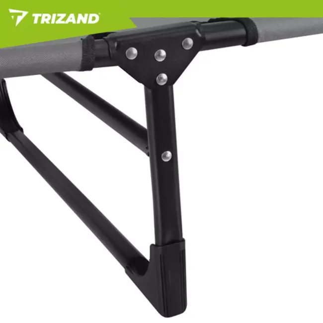 Trizand Opvouwbare ligstoel met kussen 192 x 68 x 28 cm grijs met 4 standen en draagvermogen 120 kg