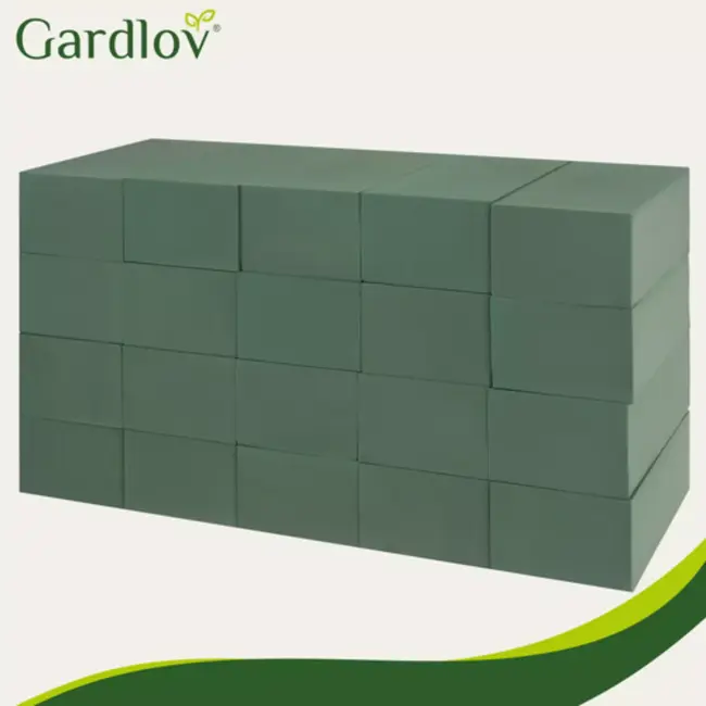 Gardlov Groene foam steekschuim blokken voor verse bloemen 23 x 11 x 8 cm 20 stuks voor bloemstukken