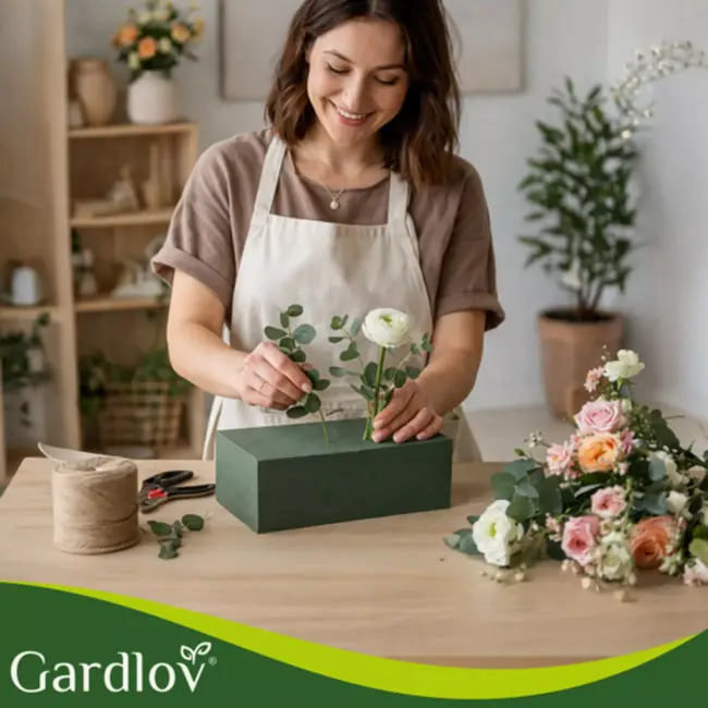 Gardlov Groene foam steekschuim blokken voor verse bloemen 23 x 11 x 8 cm 20 stuks voor bloemstukken