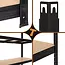 Bigstren Grote stellingkast zwart 220 x 100 x 45 cm met 5 verstelbare planken voor garage en magazijn