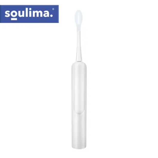 Soulima Sonische tandenborstel wit met 6 opzetborstels en inductielader voor dagelijks gebruik