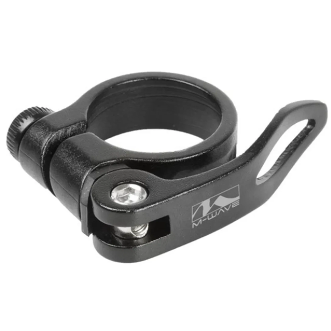 M-Wave Zadelpenklem - Snelspanner - Aluminium - 34.9mm - Zwart