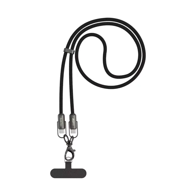 MORRE USB-C draagkoord kabel 1,3 m voor opladen en dragen met 60 W snelladen