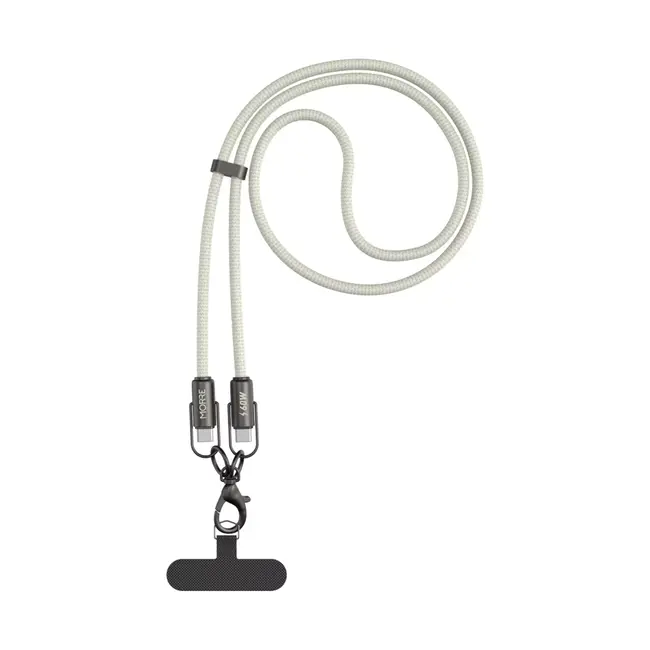 MORRE USB-C draagkoord kabel 1,3 m voor opladen en dragen met 60 W snelladen