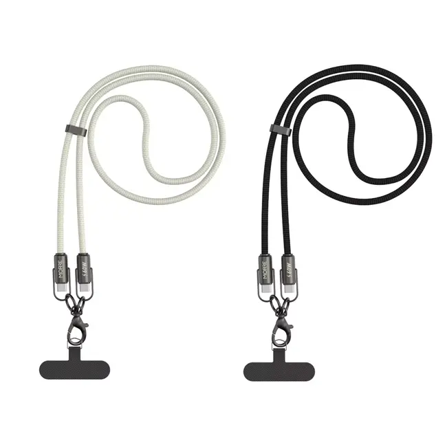 MORRE USB-C draagkoord kabel 1,3 m voor opladen en dragen met 60 W snelladen